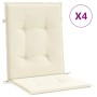 Cojín silla jardín respaldo bajo 4 uds tela Oxford crema de vidaXL, Cojines para sillas y sofás - Ref: Foro24-47553, Precio: ...