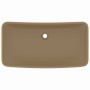 Lavabo rectangular de lujo de cerámica crema mate 71x38 cm de vidaXL, Lavabos - Ref: Foro24-146963, Precio: 99,28 €, Descuent...