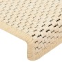 Self-adhesive sisal stair mat 15 pcs cream 65x21x4 cm by vidaXL, Stair mats - Ref: Foro24-326893, Price: 94,05 €, Discount: %