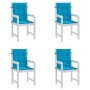 Cojín silla jardín respaldo bajo 4 uds tela Oxford azul de vidaXL, Cojines para sillas y sofás - Ref: Foro24-47555, Precio: 5...