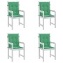 Cojín silla jardín respaldo bajo 4 uds tela Oxford verde de vidaXL, Cojines para sillas y sofás - Ref: Foro24-47557, Precio: ...