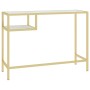 Escritorio para ordenador blanco y dorado vidrio 100x36x74 cm de vidaXL, Escritorios - Ref: Foro24-331628, Precio: 80,05 €, D...