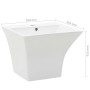 Lavabo de pared de cerámica blanco 500x450x410 mm de vidaXL, Lavabos - Ref: Foro24-143019, Precio: 178,21 €, Descuento: %