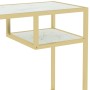 Escritorio para ordenador blanco y dorado vidrio 100x36x74 cm de vidaXL, Escritorios - Ref: Foro24-331628, Precio: 80,05 €, D...