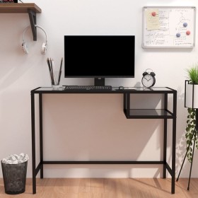 Black marble glass computer desk 100x36x74 cm by vidaXL, Desks - Ref: Foro24-331623, Price: 82,07 €, Discount: %