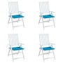 Garden chair cushions 4 pcs blue fabric 40x40x3 cm by vidaXL, Cushions for chairs and sofas - Ref: Foro24-47591, Price: 28,64...