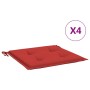 Cojines de silla de jardín 4 uds tela rojo 40x40x3 cm de vidaXL, Cojines para sillas y sofás - Ref: Foro24-47593, Precio: 36,...