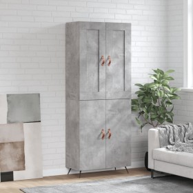 Concrete gray plywood tall sideboard 69.5x34x180 cm by vidaXL, Sideboards - Ref: Foro24-3199533, Price: 136,99 €, Discount: %