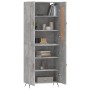 Aparador alto madera contrachapada gris hormigón 69,5x34x180 cm de vidaXL, Aparadores - Ref: Foro24-3199533, Precio: 137,53 €...