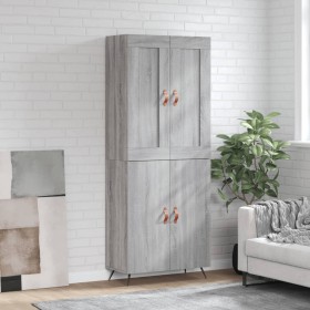 Tall gray Sonoma plywood sideboard 69.5x34x180 cm by vidaXL, Sideboards - Ref: Foro24-3199535, Price: 147,99 €, Discount: %