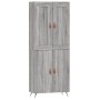 Aparador alto madera contrachapada gris sonoma 69,5x34x180 cm de vidaXL, Aparadores - Ref: Foro24-3199535, Precio: 147,99 €, ...