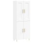 Aparador alto madera contrachapada blanco 69,5x34x180 cm de vidaXL, Aparadores - Ref: Foro24-3199545, Precio: 164,28 €, Descu...