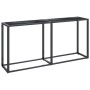 Mesa consola vidrio templado mármol negro 160x35x75,5 cm de vidaXL, Mesas auxiliares - Ref: Foro24-331681, Precio: 82,78 €, D...