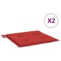 Cojines de silla de jardín 2 uds tela Oxford rojo 50x50x3 cm de vidaXL, Cojines para sillas y sofás - Ref: Foro24-47600, Prec...