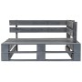 Corner pallet bench for garden gray wood by vidaXL, garden benches - Ref: Foro24-44698, Price: 78,14 €, Discount: %