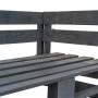 Corner pallet bench for garden gray wood by vidaXL, garden benches - Ref: Foro24-44698, Price: 78,14 €, Discount: %