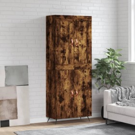 Aparador alto madera contrachapada roble ahumado 69,5x34x180 cm de vidaXL, Aparadores - Ref: Foro24-3199534, Precio: 142,99 €...