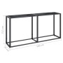 Mesa consola vidrio templado mármol negro 160x35x75,5 cm de vidaXL, Mesas auxiliares - Ref: Foro24-331681, Precio: 82,78 €, D...