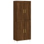 Aparador alto madera contrachapada marrón roble 69,5x34x180 cm de vidaXL, Aparadores - Ref: Foro24-3199552, Precio: 148,65 €,...