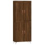 Aparador alto madera contrachapada marrón roble 69,5x34x180 cm de vidaXL, Aparadores - Ref: Foro24-3199536, Precio: 147,99 €,...