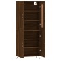 Aparador alto madera contrachapada marrón roble 69,5x34x180 cm de vidaXL, Aparadores - Ref: Foro24-3199536, Precio: 147,99 €,...