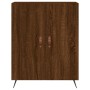 Aparador alto madera contrachapada marrón roble 69,5x34x180 cm de vidaXL, Aparadores - Ref: Foro24-3199536, Precio: 147,99 €,...