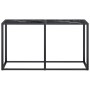 Mesa consola vidrio templado mármol negro 140x35x75,5cm de vidaXL, Mesas auxiliares - Ref: Foro24-331677, Precio: 71,93 €, De...