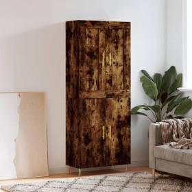 Tall smoked oak plywood sideboard 69.5x34x180 cm by vidaXL, Sideboards - Ref: Foro24-3199550, Price: 137,99 €, Discount: %