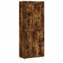 Aparador alto madera contrachapada roble ahumado 69,5x34x180 cm de vidaXL, Aparadores - Ref: Foro24-3199550, Precio: 138,28 €...