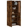 Aparador alto madera contrachapada roble ahumado 69,5x34x180 cm de vidaXL, Aparadores - Ref: Foro24-3199550, Precio: 138,28 €...