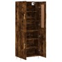 Aparador alto madera contrachapada roble ahumado 69,5x34x180 cm de vidaXL, Aparadores - Ref: Foro24-3199550, Precio: 138,28 €...