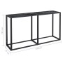 Mesa consola vidrio templado mármol negro 140x35x75,5cm de vidaXL, Mesas auxiliares - Ref: Foro24-331677, Precio: 71,93 €, De...