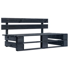 Black wooden pallet bench for garden by vidaXL, garden benches - Ref: Foro24-45762, Price: 70,99 €, Discount: %