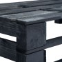 Banco esquinero de palés para jardín madera negro de vidaXL, Bancos de jardín - Ref: Foro24-45763, Precio: 70,97 €, Descuento: %