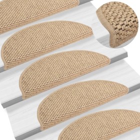 Selbstklebende Sisal-Treppenmatte 15 Stück Sand 56x17x3 cm von vidaXL, Treppenmatten - Ref: Foro24-326867, Preis: 83,99 €, Ra...