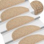 Self-adhesive sisal stair tread mat, set of 15 in sand color, 56x17x3 cm. by vidaXL, Stair mats - Ref: Foro24-326867, Price: ...