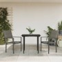 Garden dining set 3 pieces steel and black textilene by vidaXL, Garden sets - Ref: Foro24-3200734, Price: 169,47 €, Discount: %