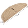 Selbstklebende Sisal-Treppenmatte 15 Stück Sand 56x17x3 cm von vidaXL, Treppenmatten - Ref: Foro24-326867, Preis: 82,61 €, Ra...