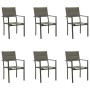 Garden dining set, 7 pieces, black steel and textilene by vidaXL, Garden sets - Ref: Foro24-3200745, Price: 371,80 €, Discoun...