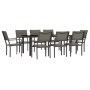 Garden dining set 9 pieces steel and black textilene by vidaXL, Garden sets - Ref: Foro24-3200749, Price: 585,20 €, Discount: %