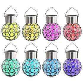 Hanging solar lamps 8 units RGB LED lights by vidaXL, Outdoor lighting - Ref: Foro24-44412, Price: 39,66 €, Discount: %