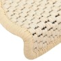 Self-adhesive sisal stair mat 15 pcs cream 65x21x4 cm by vidaXL, Stair mats - Ref: Foro24-326881, Price: 99,64 €, Discount: %