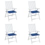 Cojines de silla de jardín 4 uds tela Oxford azul 50x50x3 cm de vidaXL, Cojines para sillas y sofás - Ref: Foro24-314060, Pre...