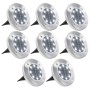 Solar floor lamps 8 units white LED lights by vidaXL, Outdoor lighting - Ref: Foro24-44416, Price: 43,15 €, Discount: %