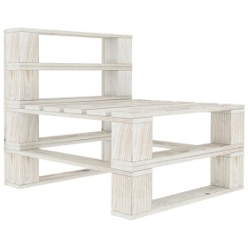 Central pallet sofa for white wood garden by vidaXL, garden benches - Ref: Foro24-49334, Price: 38,99 €, Discount: %