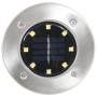 Lámparas solares de suelo 8 unidades luces LED blanco cálido de vidaXL, Iluminación de exterior - Ref: Foro24-44417, Precio: ...