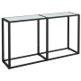 Mesa consola vidrio templado blanco mármol 140x35x75,5cm de vidaXL, Mesas auxiliares - Ref: Foro24-331676, Precio: 71,93 €, D...