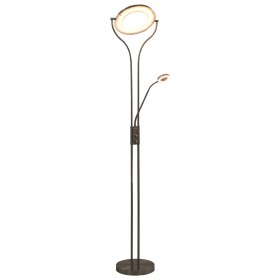 Lámpara de pie regulable plateado 18 W 180 cm de vidaXL, Lámparas - Ref: Foro24-282415, Precio: 143,97 €, Descuento: %