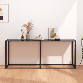 Black tempered glass console table 180x35x75.5 cm by vidaXL, Side tables - Ref: Foro24-331683, Price: 89,83 €, Discount: %