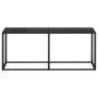 Black tempered glass console table 180x35x75.5 cm by vidaXL, Side tables - Ref: Foro24-331683, Price: 90,76 €, Discount: %